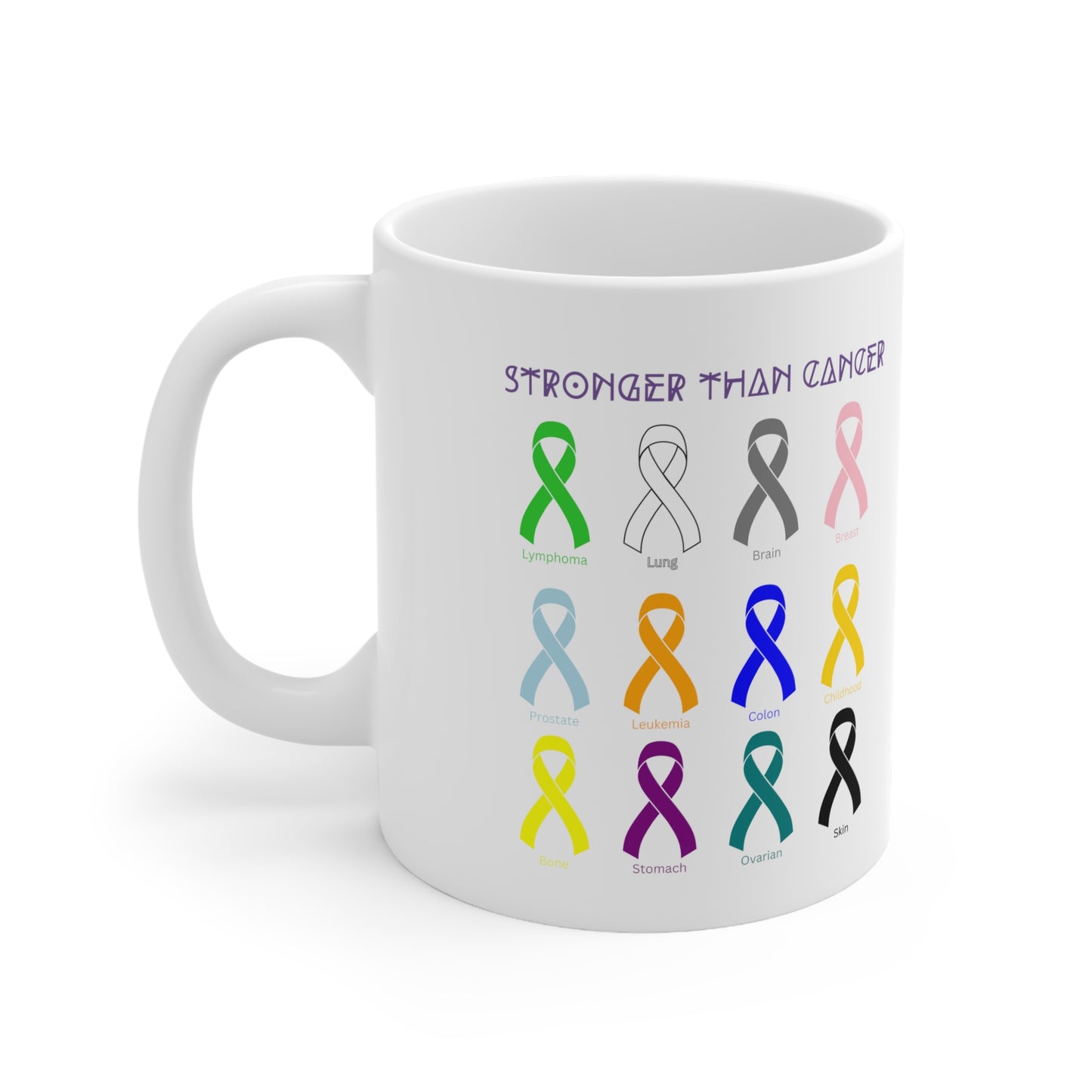 Chefao Stronger Than Cancer I, White Coffee Mug, 11oz