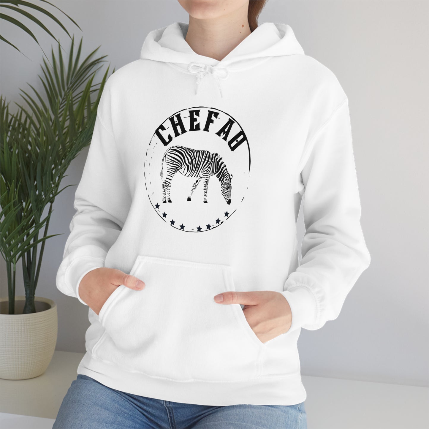 Chefao Zebra I, Unisex Heavy Blend Hooded Sweatshirt