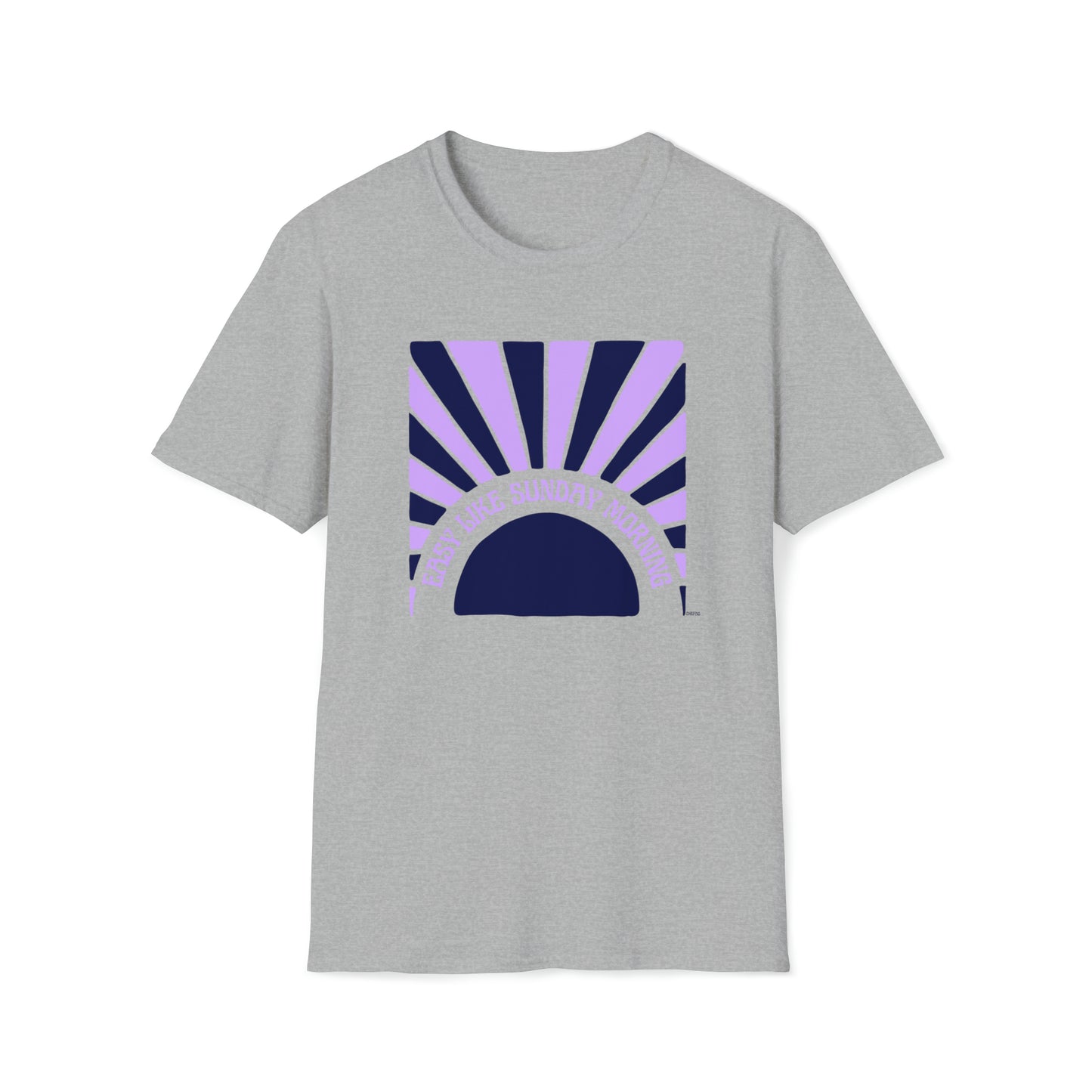 Easy Like Sunday Morning Purple, Unisex Softstyle T-Shirt