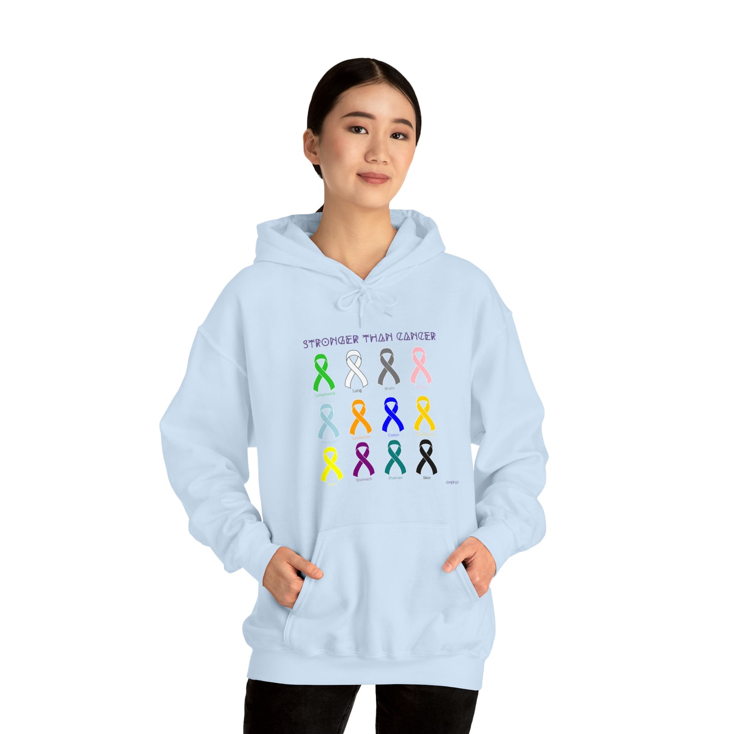 Chefao Stronger Than Cancer I, Unisex Heavy Blend™ Hooded Sweatshirt