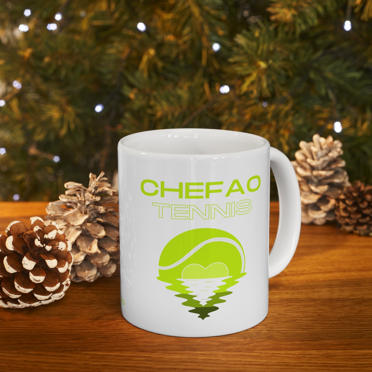 Chefao Tennis X, White Coffee Mug, 11oz