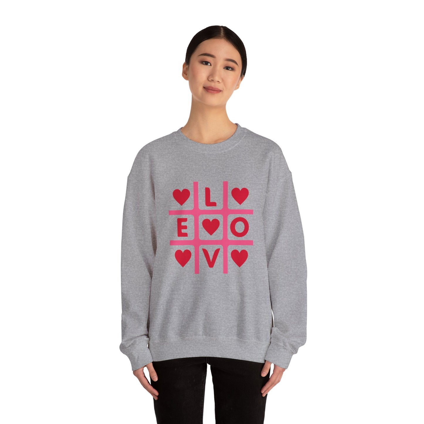 Chefao Love Tic Tac Toe I, Unisex Heavy Blend™ Crewneck Sweatshirt