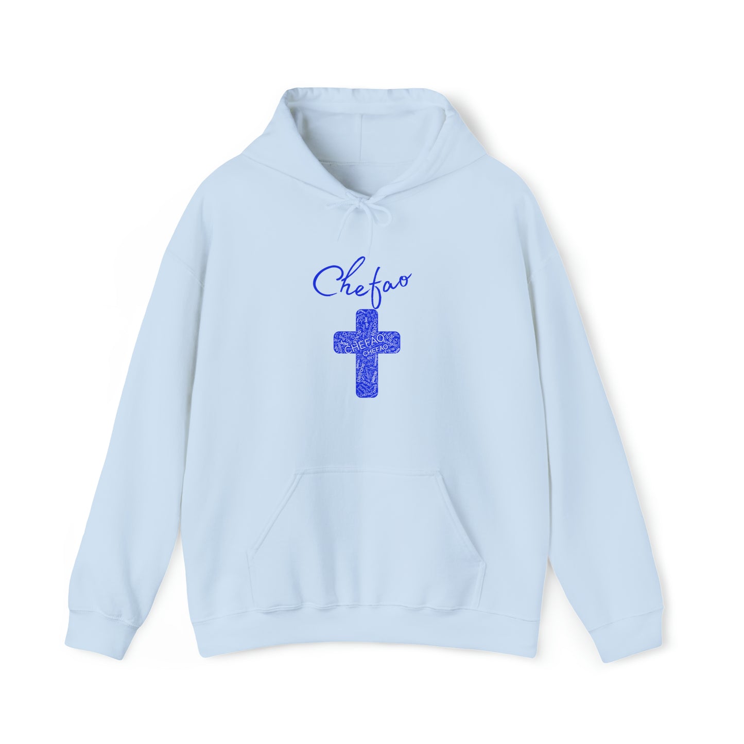 Chefao Cross I Blue, Unisex Heavy Blend™ Hooded Sweatshirt