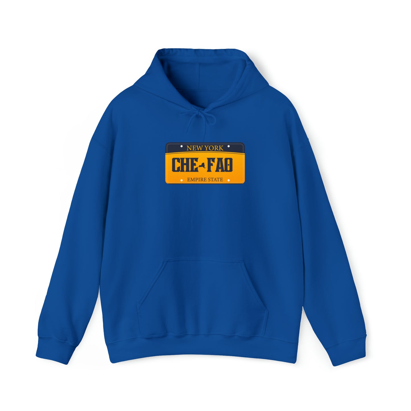 Chefao New York License Plate I, Unisex Heavy Blend Hooded Sweatshirt