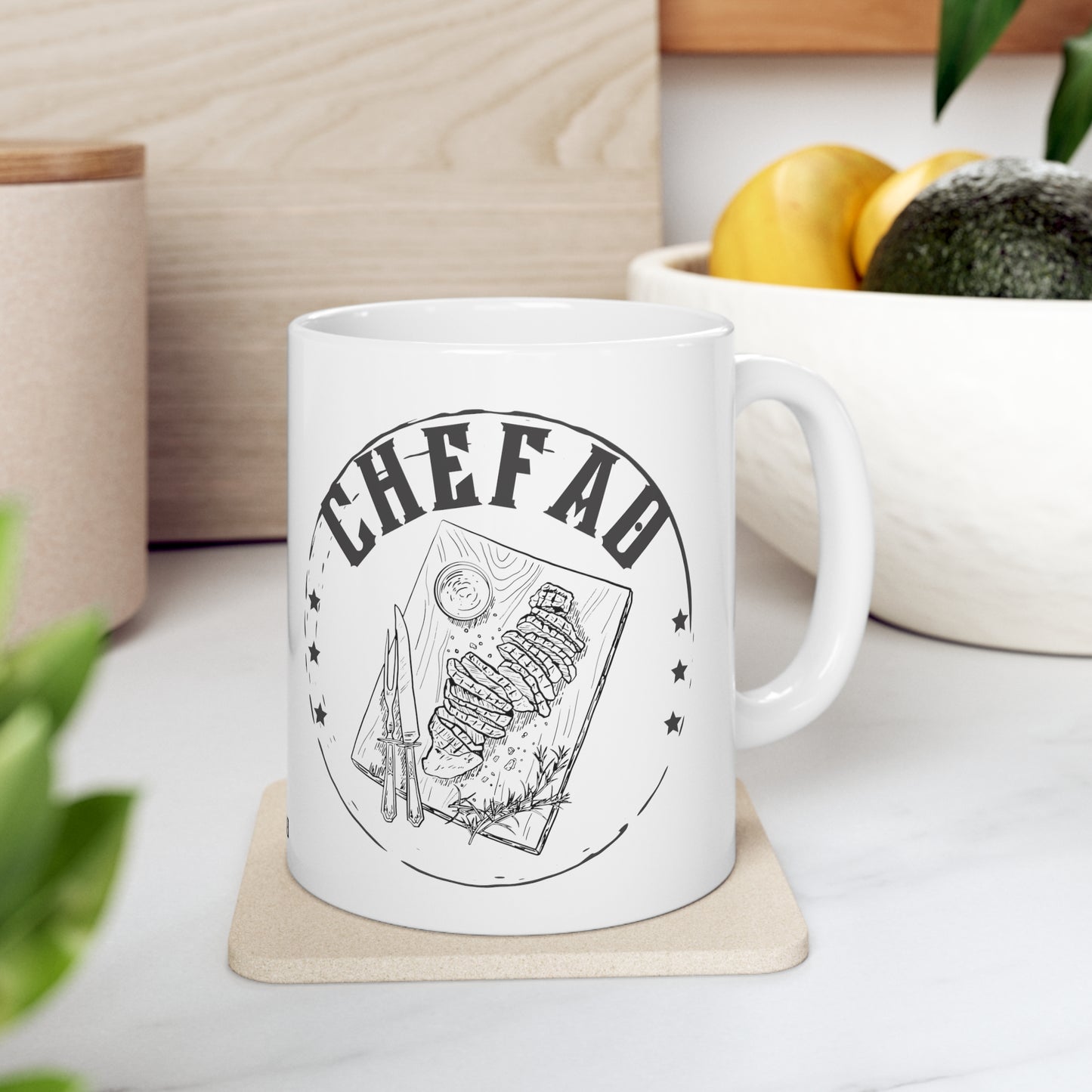 Chefao Barbque, White Coffee Mug, 11oz