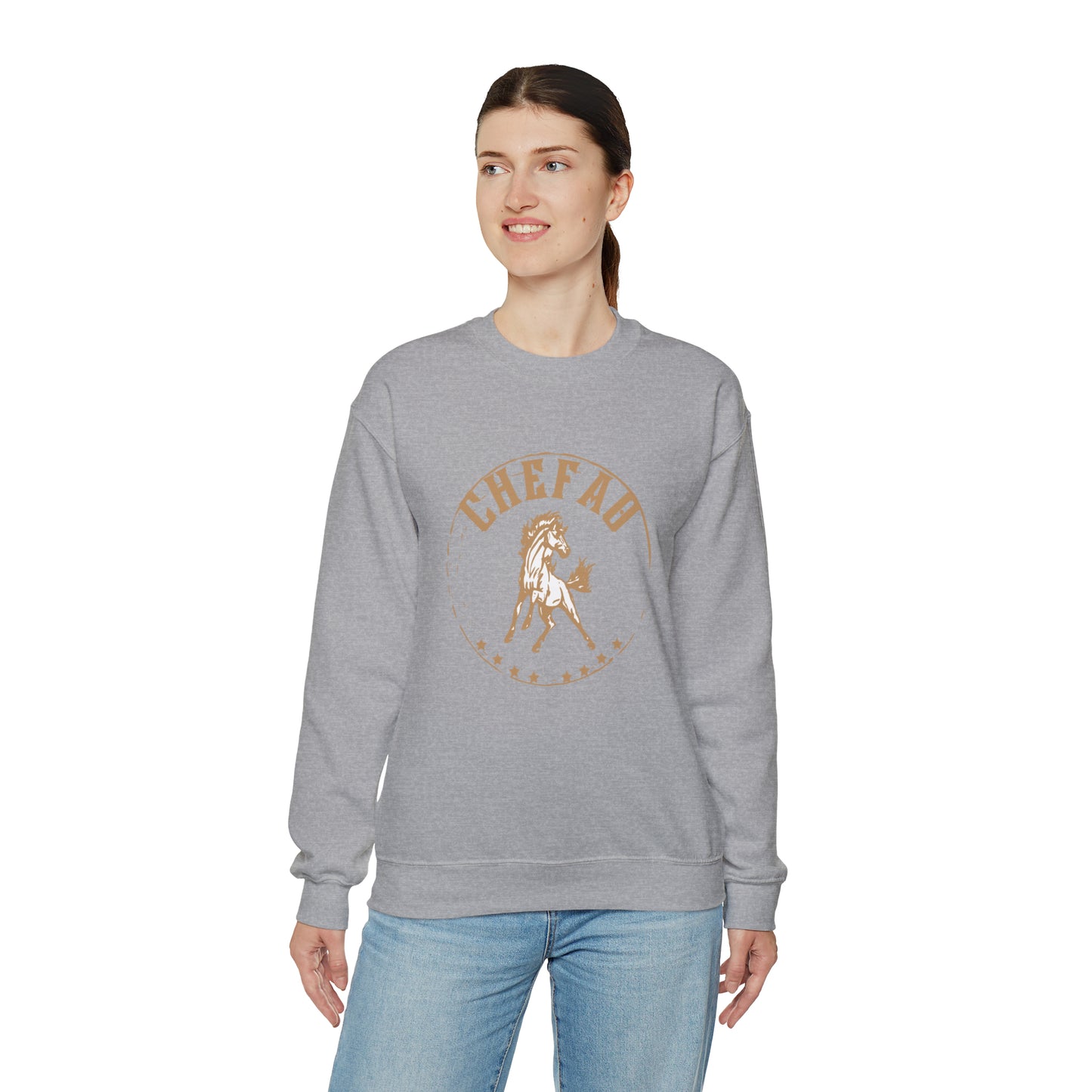 Chefao Horse II, Unisex Heavy Blend Crewneck Sweatshirt