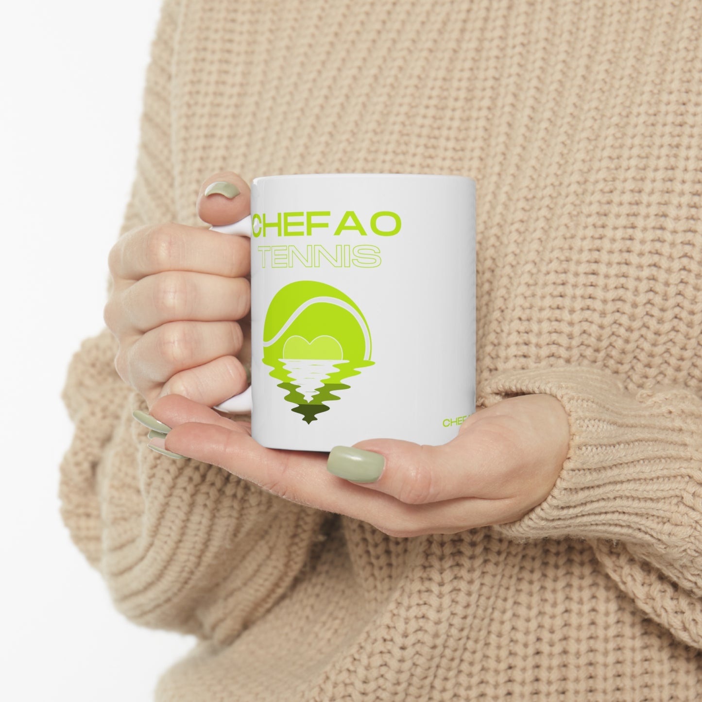 Chefao Tennis X, White Coffee Mug, 11oz