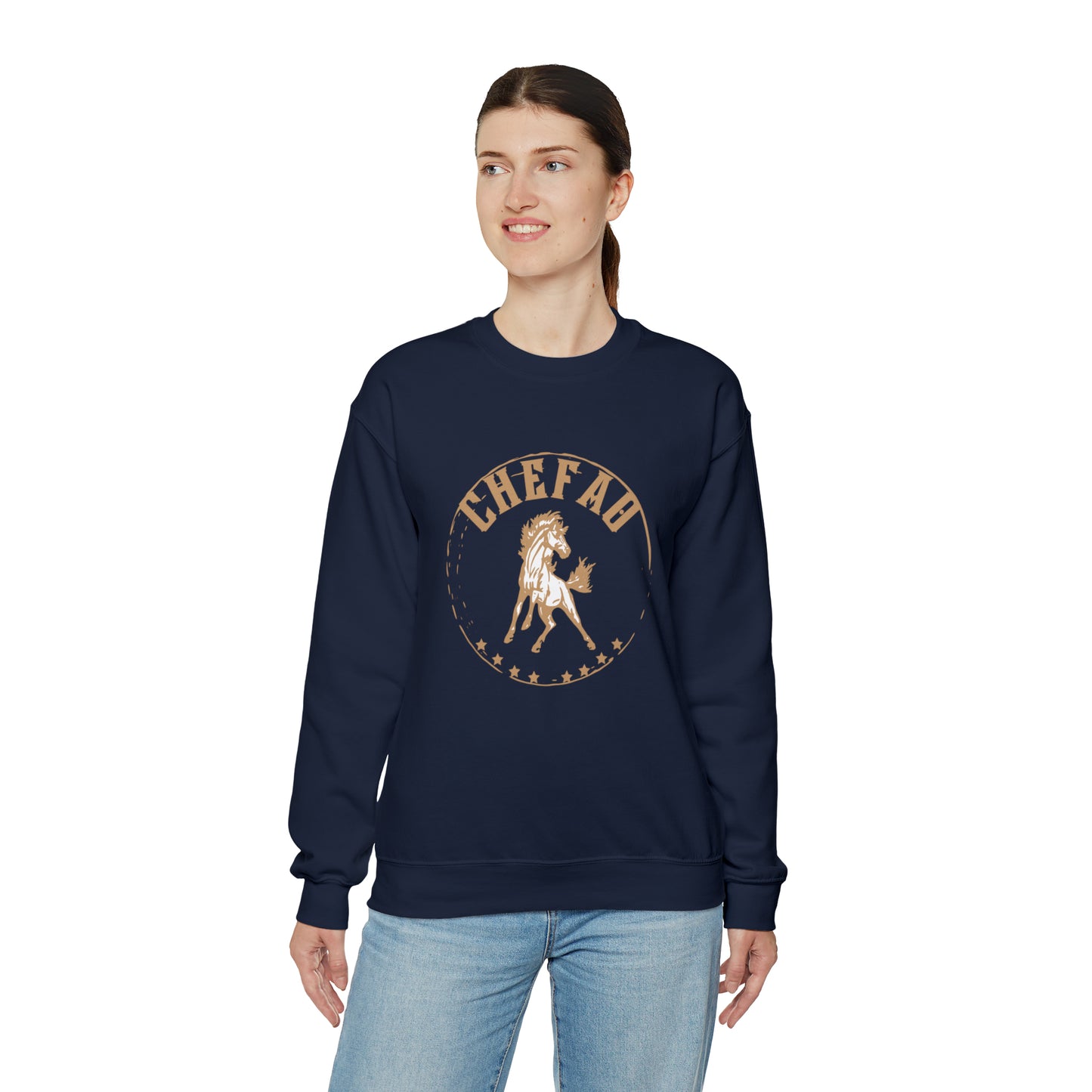 Chefao Horse II, Unisex Heavy Blend Crewneck Sweatshirt