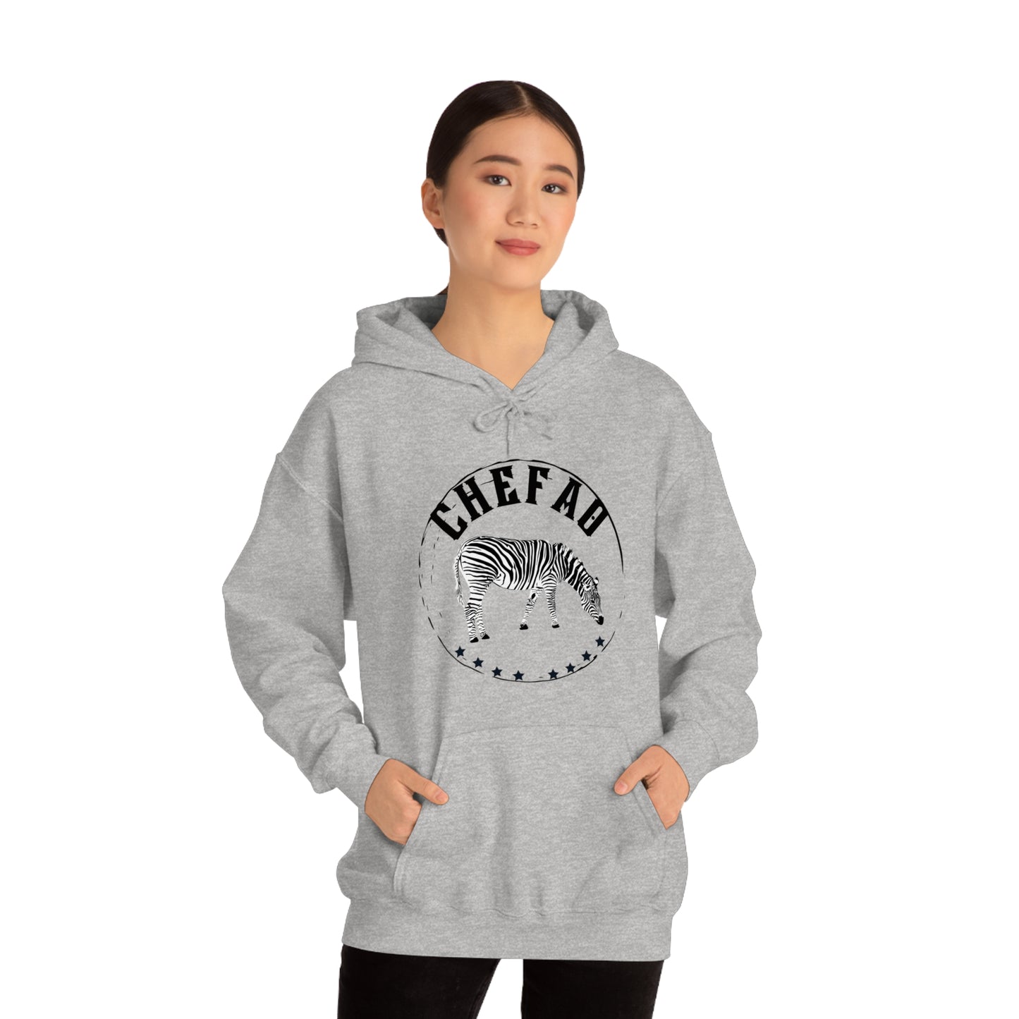 Chefao Zebra I, Unisex Heavy Blend Hooded Sweatshirt