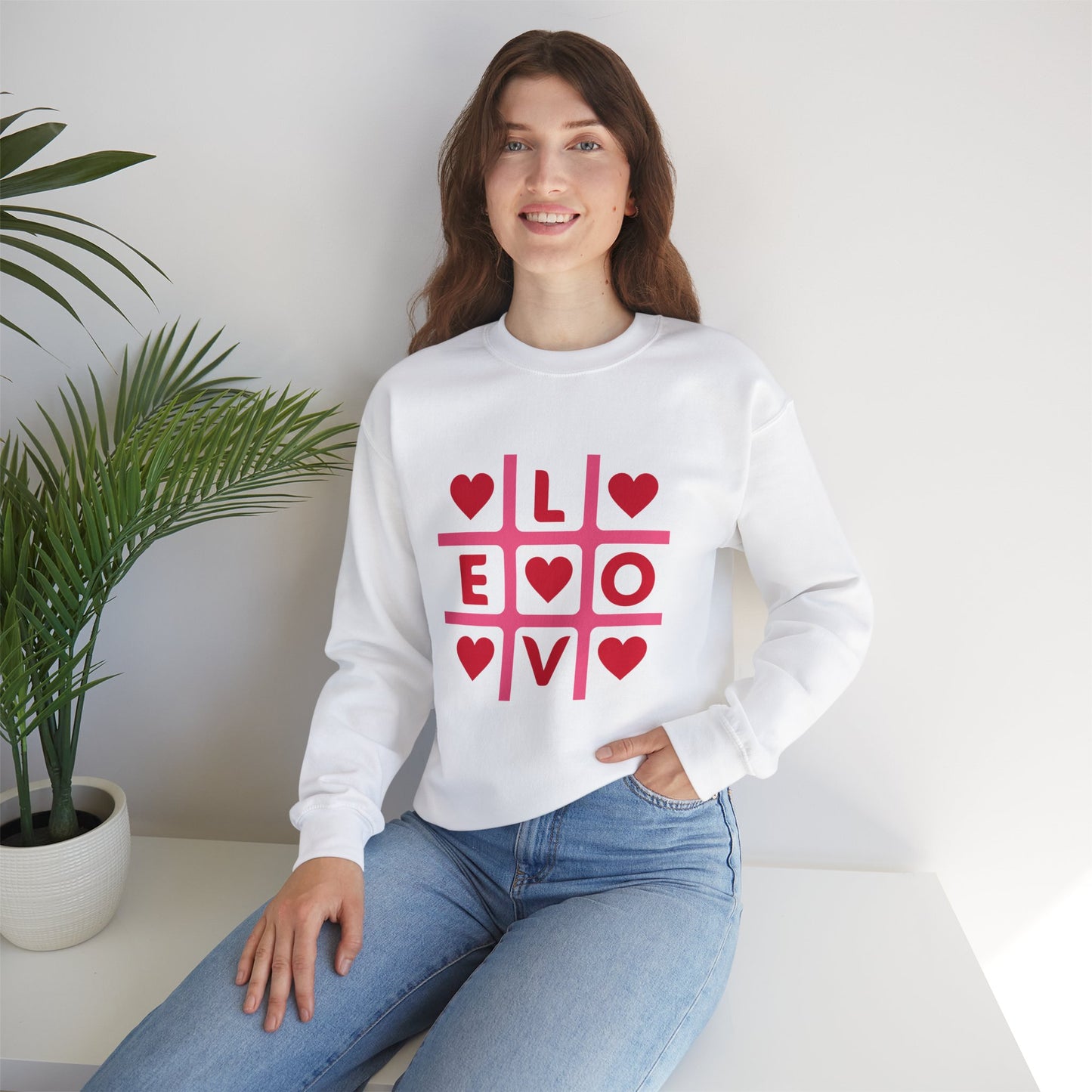 Chefao Love Tic Tac Toe I, Unisex Heavy Blend™ Crewneck Sweatshirt