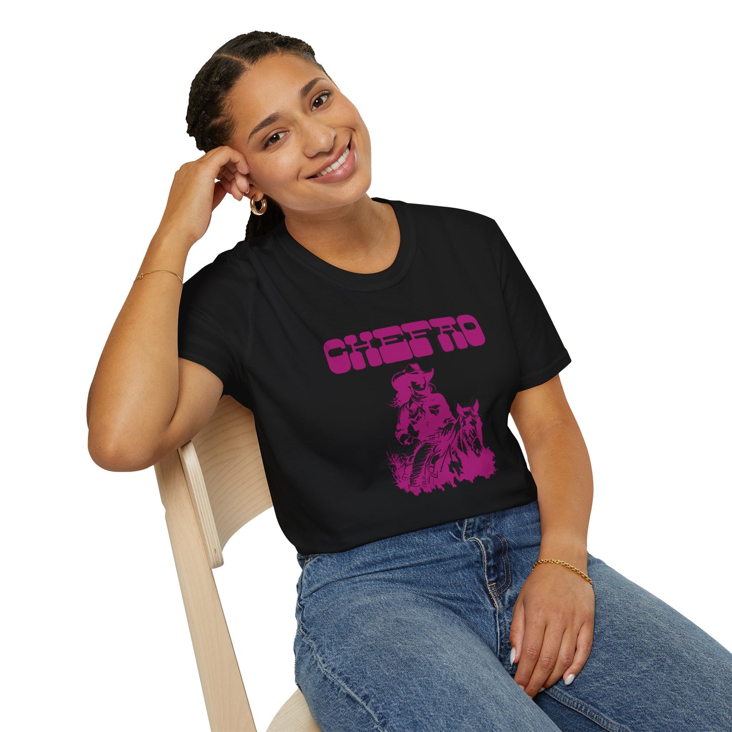 Chefao Cowgirl V, Unisex Softstyle T-Shirt