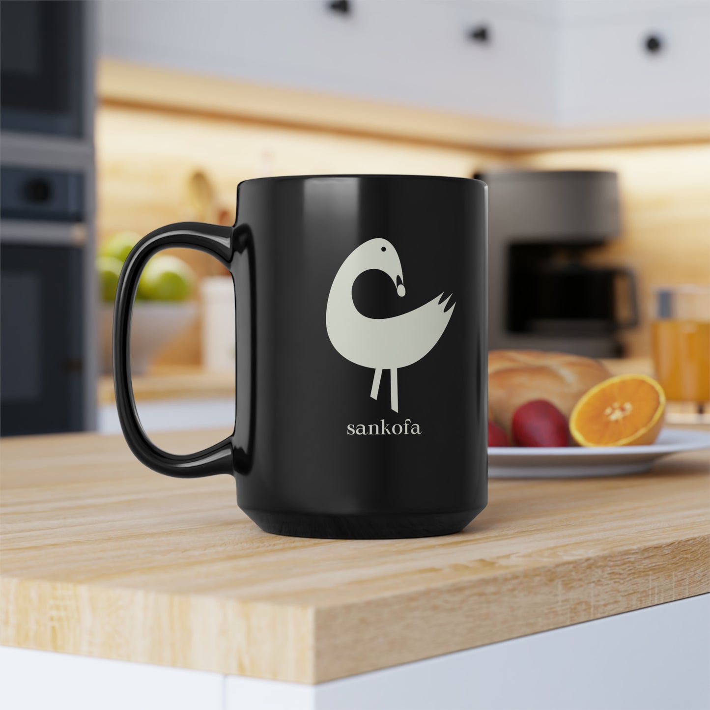 Chefao Sankofa I, Black Mug, 15oz