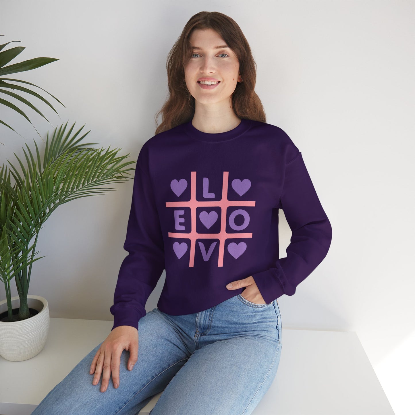 Chefao Love Tic Tac Toe I, Unisex Heavy Blend™ Crewneck Sweatshirt