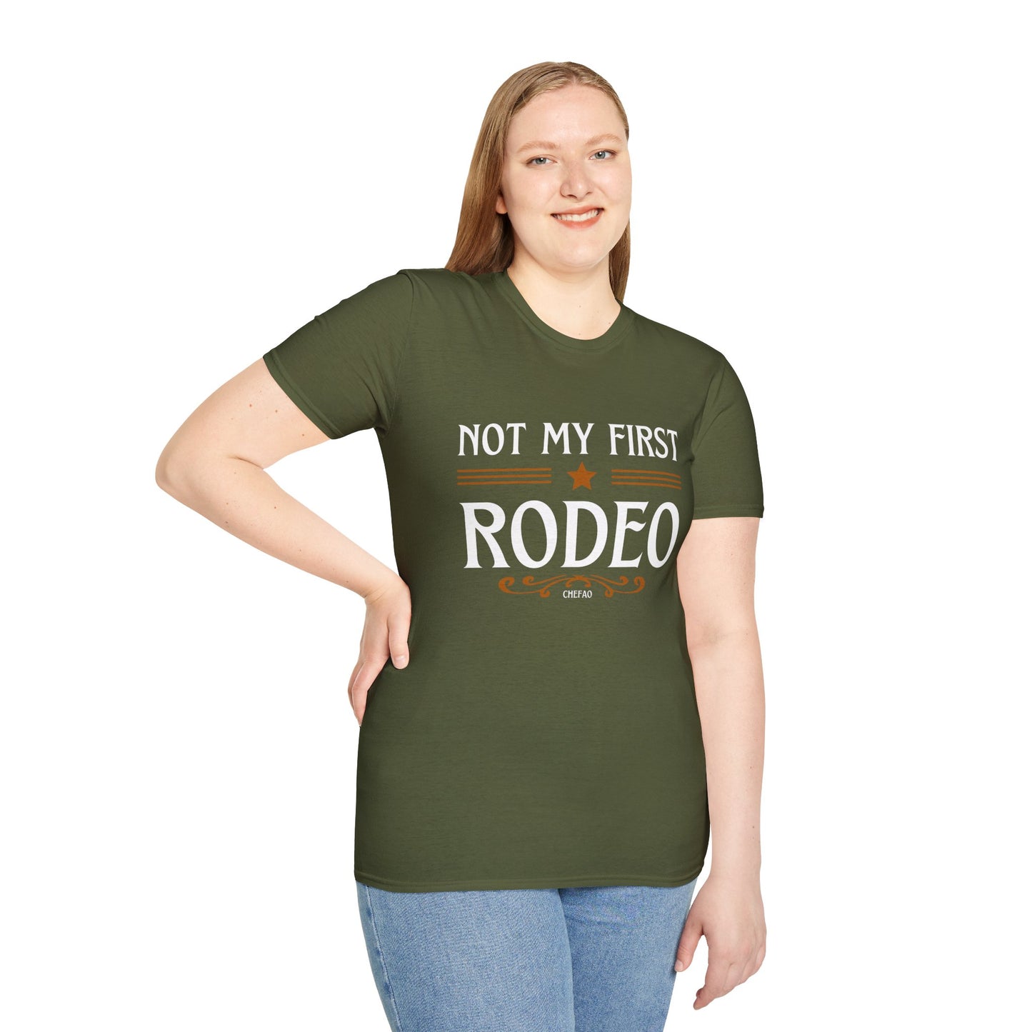 Not My First Rodeo, Unisex Softstyle T-Shirt