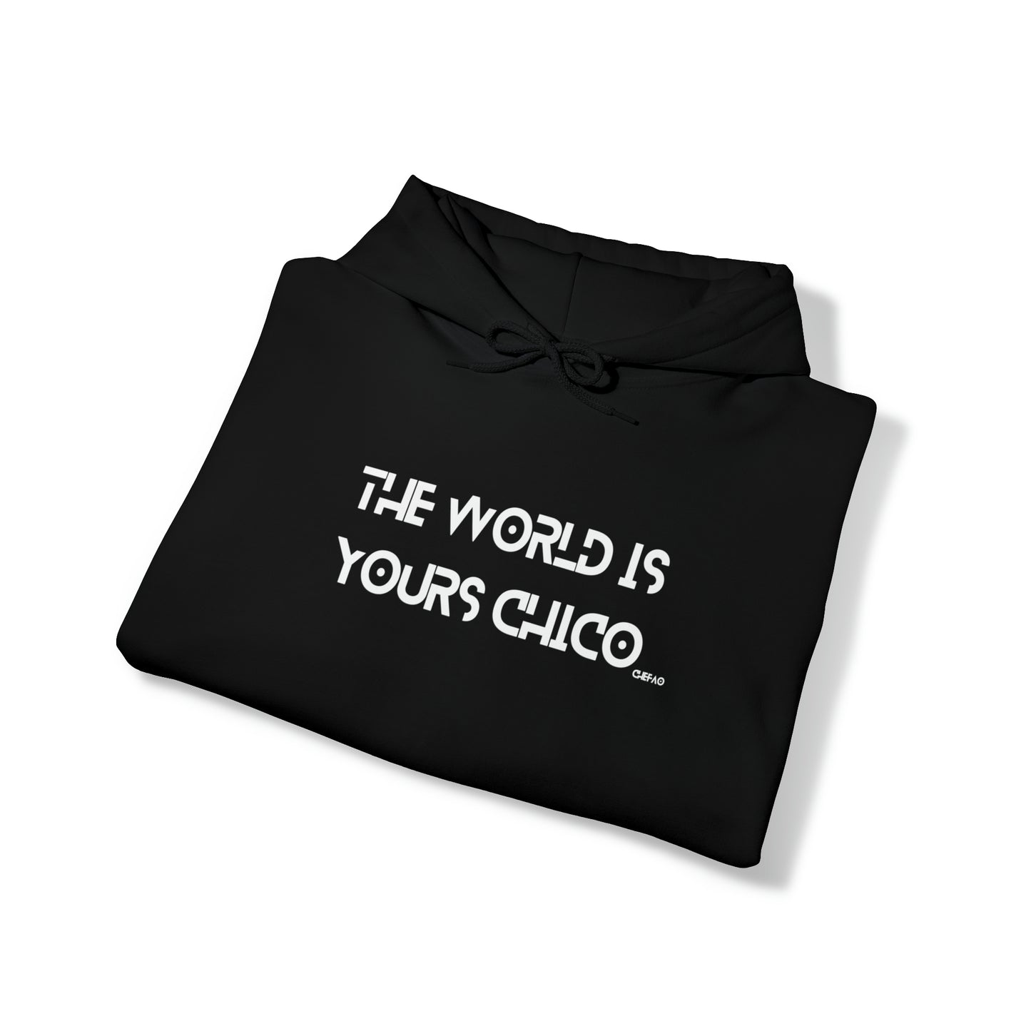 The World is Yours Chico, Unisex Heavy Blend Hooded Sweatshirt