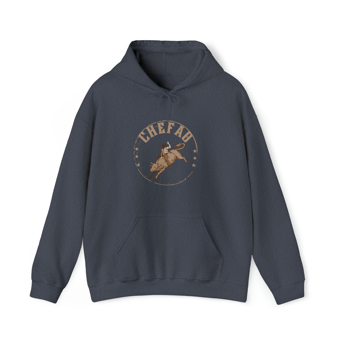 Chefao Bull Riding I, Unisex Heavy Blend Hooded Sweatshirt