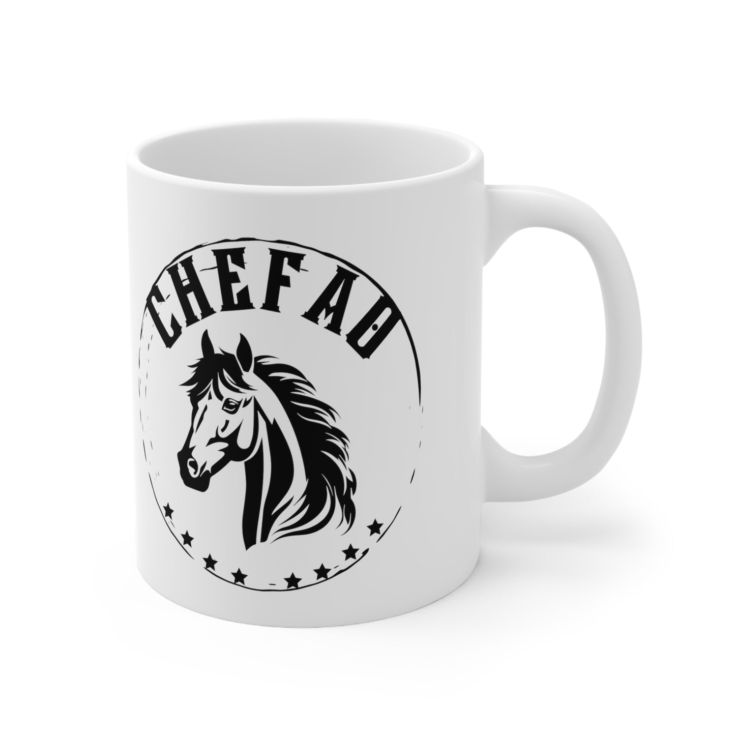 Chefao Horse I, White Coffee Mug, 11oz