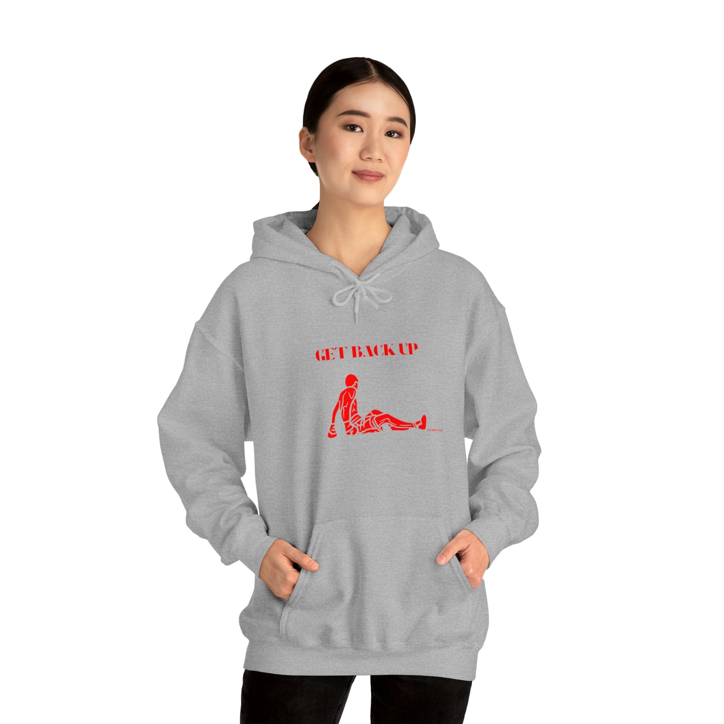 Chefao Get Back Up I, Unisex Heavy Blend Hooded Sweatshirt