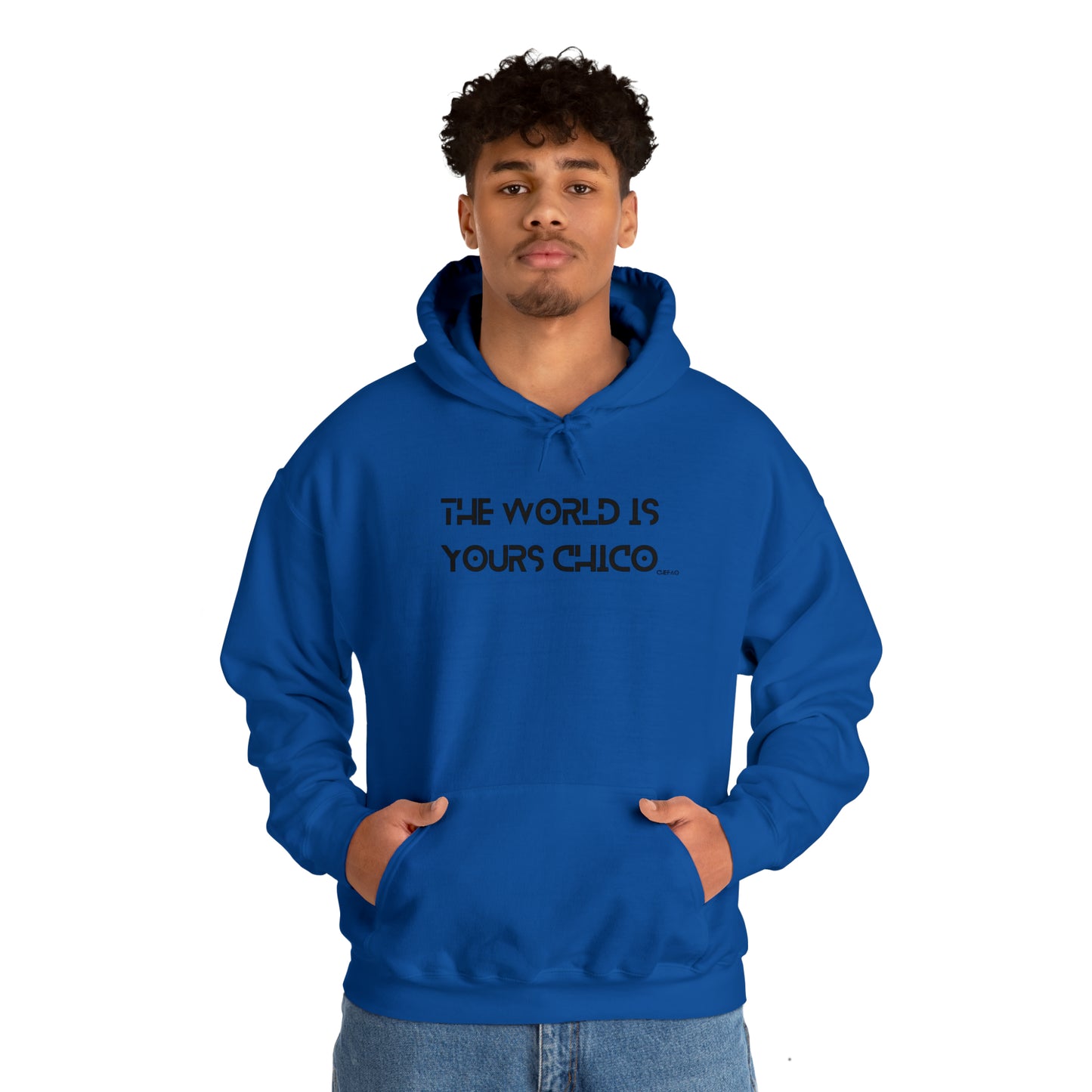 The World is Yours Chico, Unisex Heavy Blend Hooded Sweatshirt