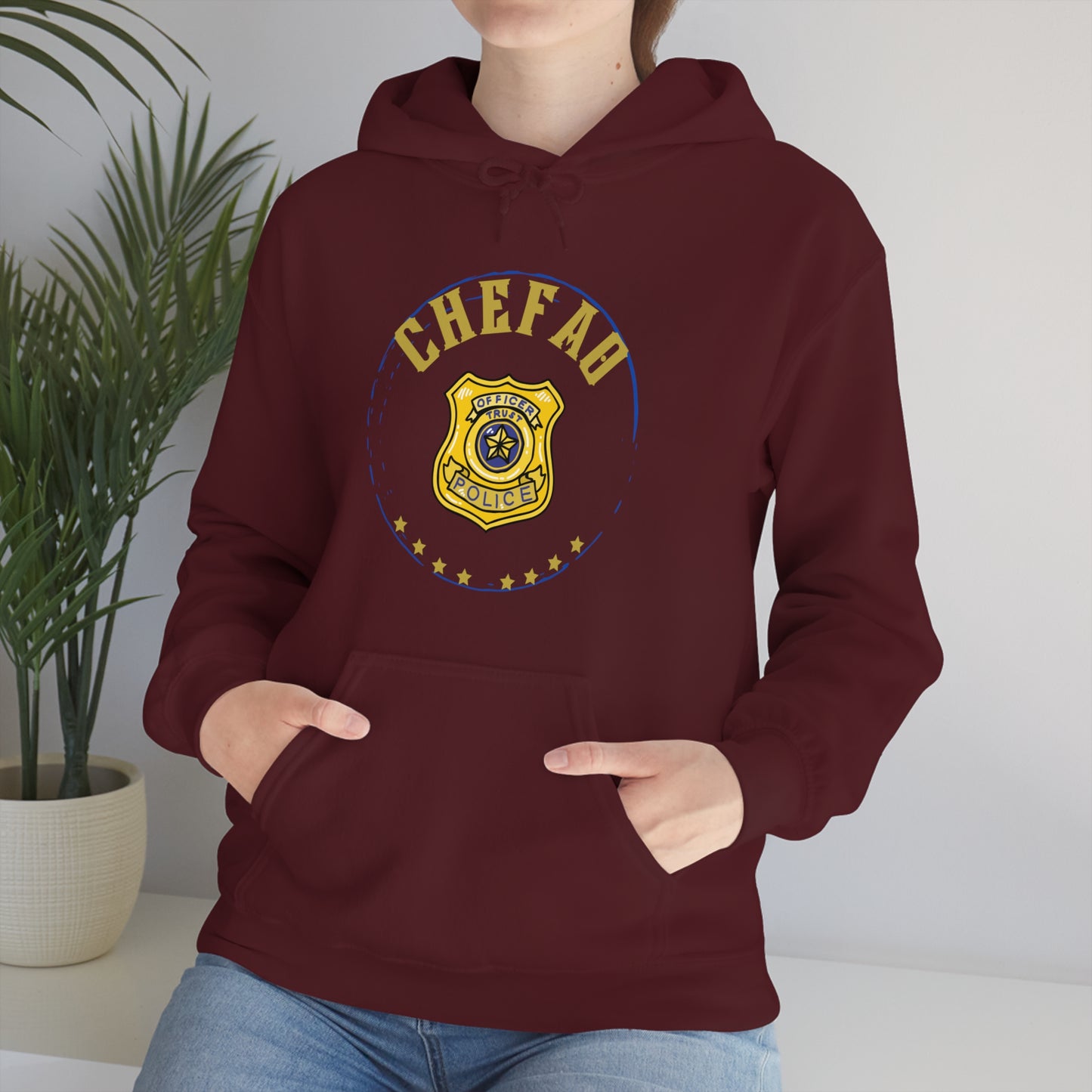 Chefao Police I, Unisex Heavy Blend Hooded Sweatshirt