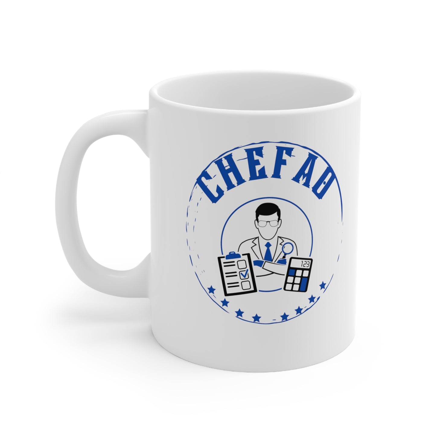 Chefao Accounting IV, White Coffee Mug, 11oz