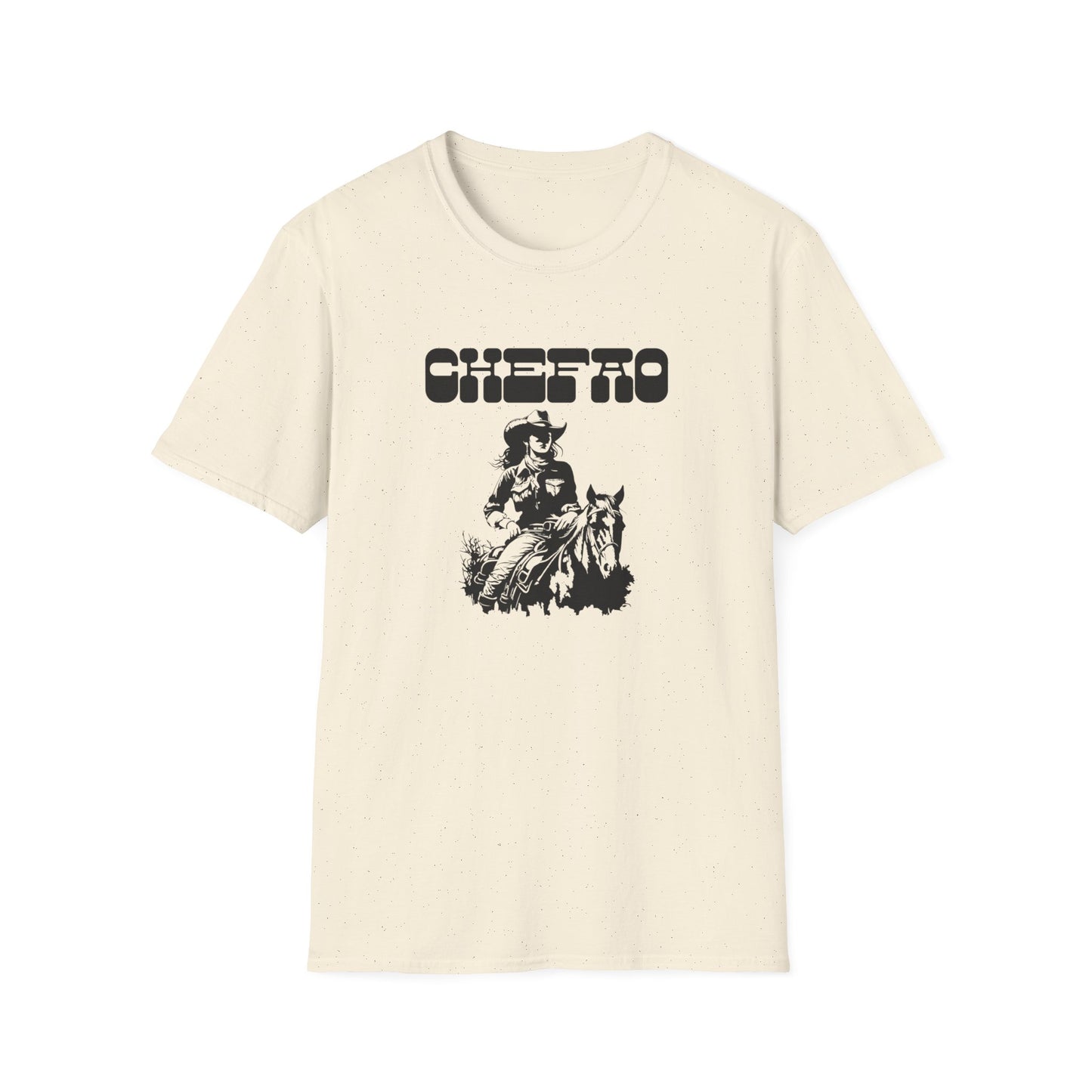 Chefao Cowgirl V, Unisex Softstyle T-Shirt