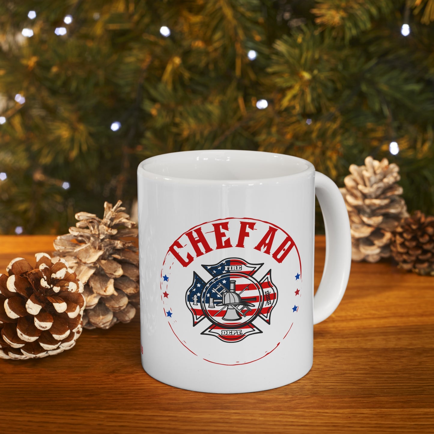 Chefao Fire II, White Coffee Mug, 11oz