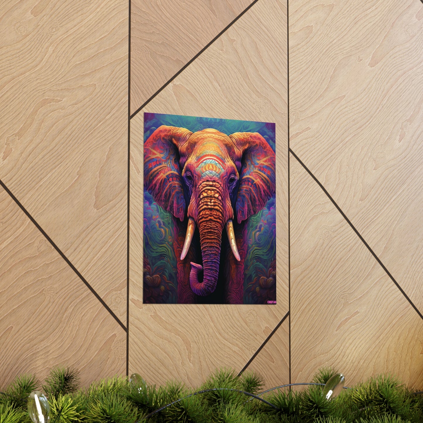 Festive Elephant, Premium Matte Vertical Posters