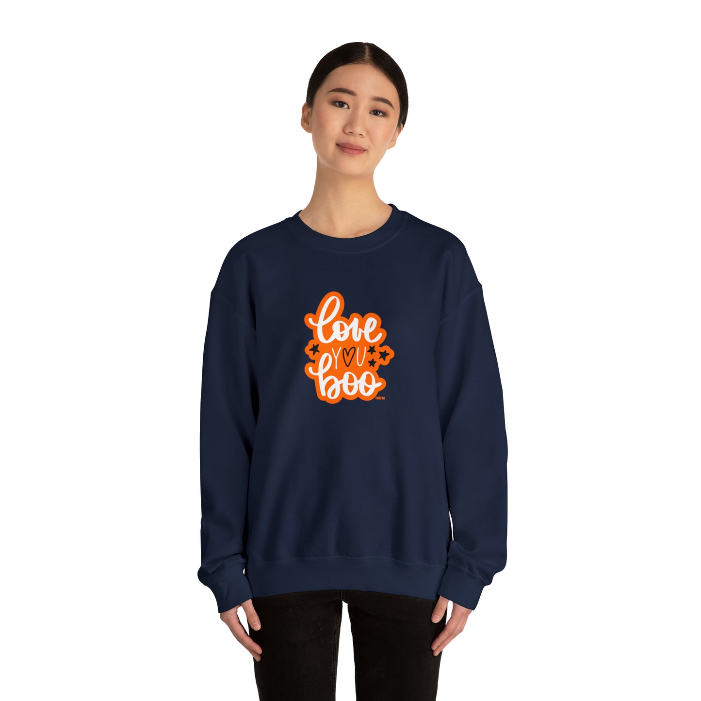 Love You Boo, Unisex Heavy Blend Crewneck Sweatshirt