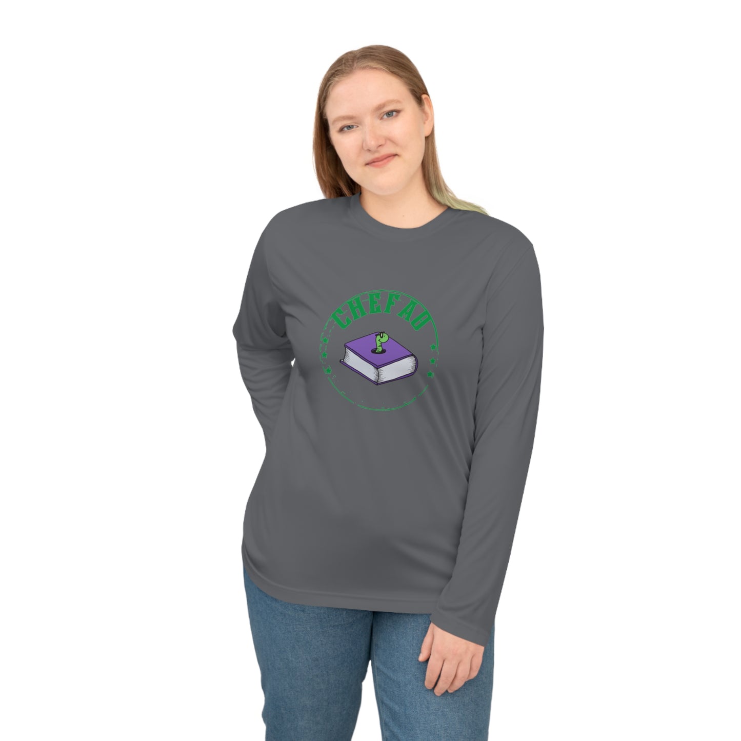 Chefao Bookworm I, Unisex Performance Long Sleeve Shirt