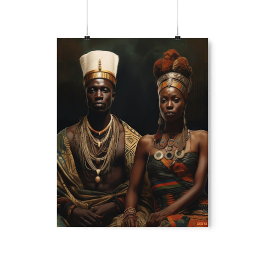 African King and African Queen, Premium Matte Vertical Posters