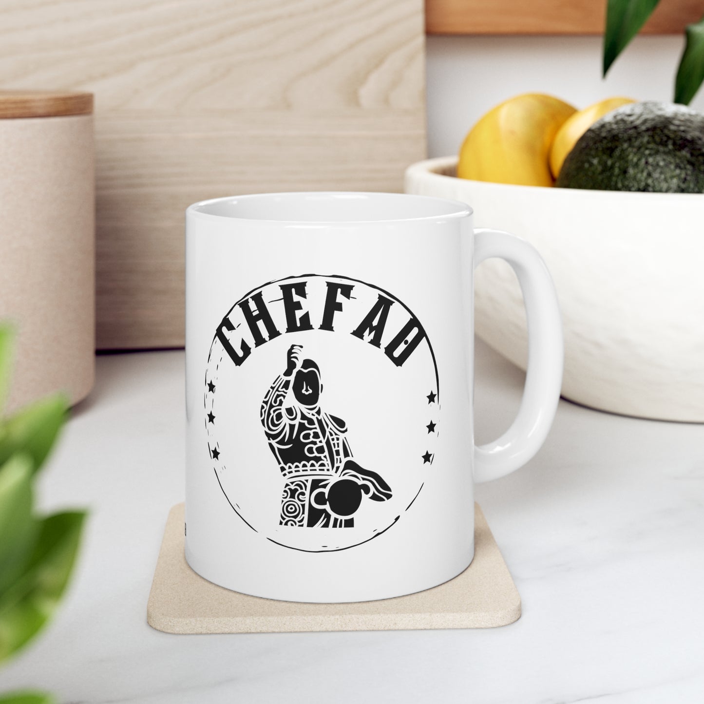 Chefao Bullfighter II, White Coffee Mug, 11oz