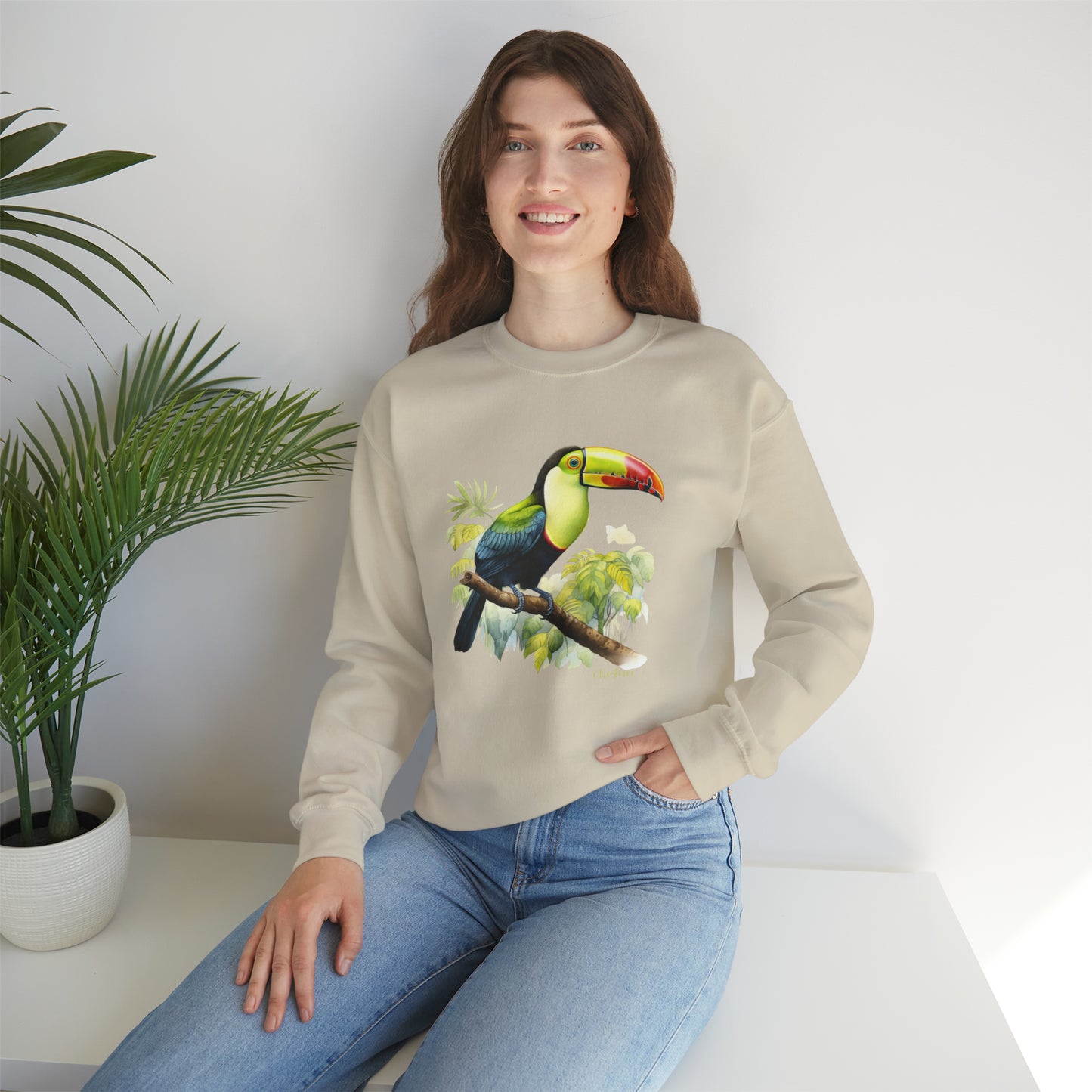 Keel Billed Toucan I, Unisex Heavy Blend Crewneck Sweatshirt