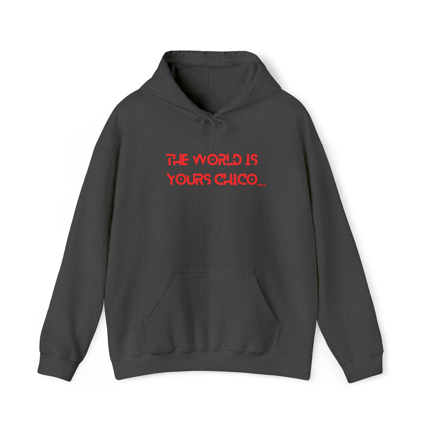 The World is Yours Chico, Unisex Heavy Blend Hooded Sweatshirt