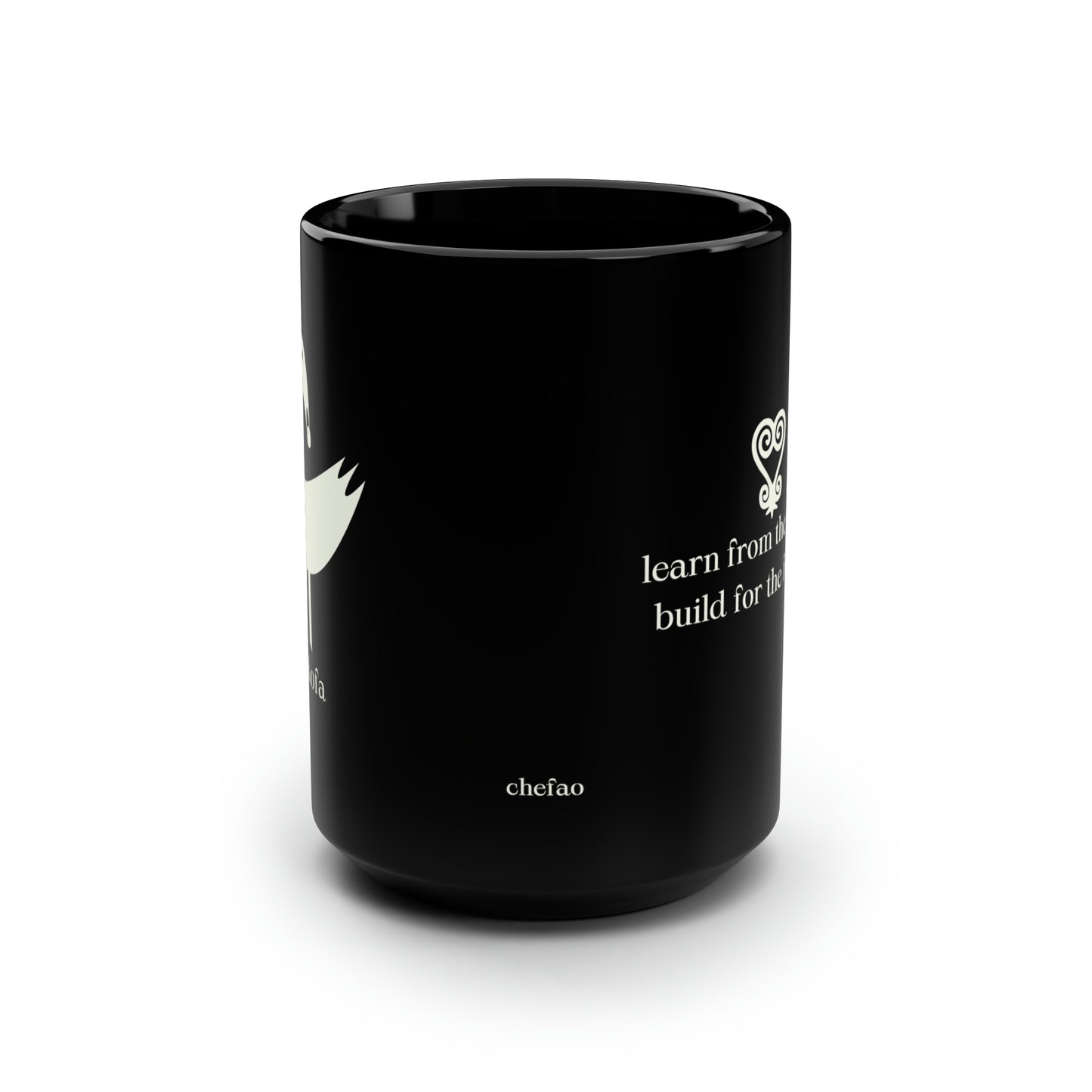 Chefao Sankofa I, Black Mug, 15oz