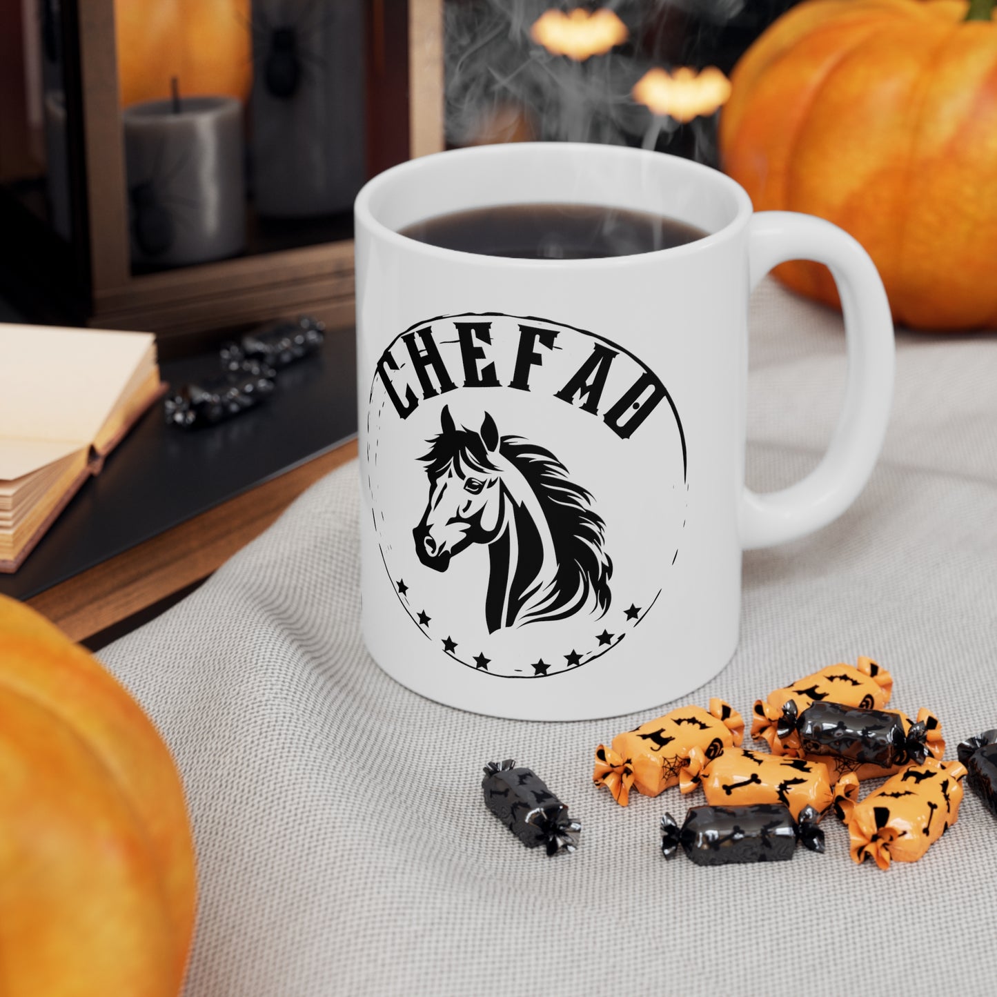 Chefao Horse I, White Coffee Mug, 11oz