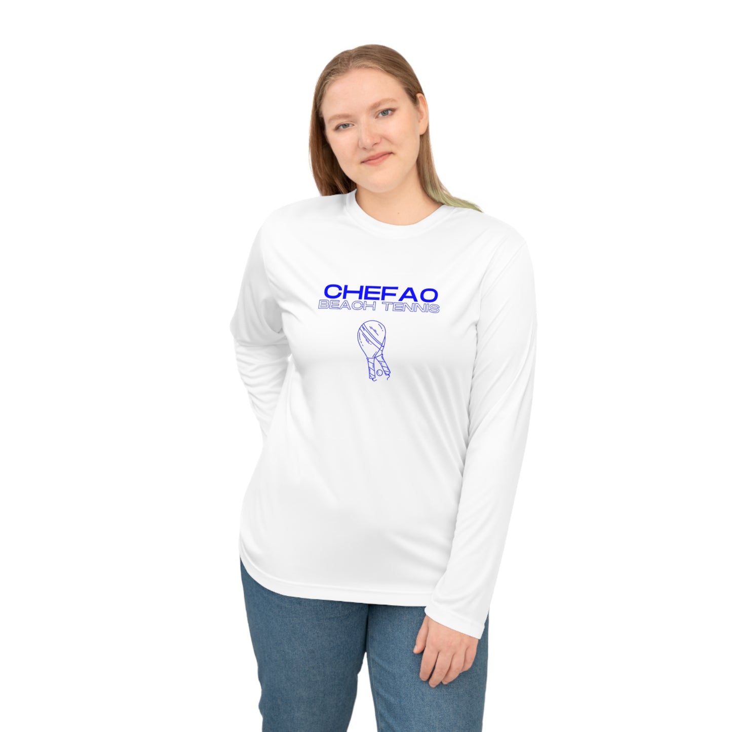 Chefao Beach Tennis I, Unisex Performance Long Sleeve Shirt