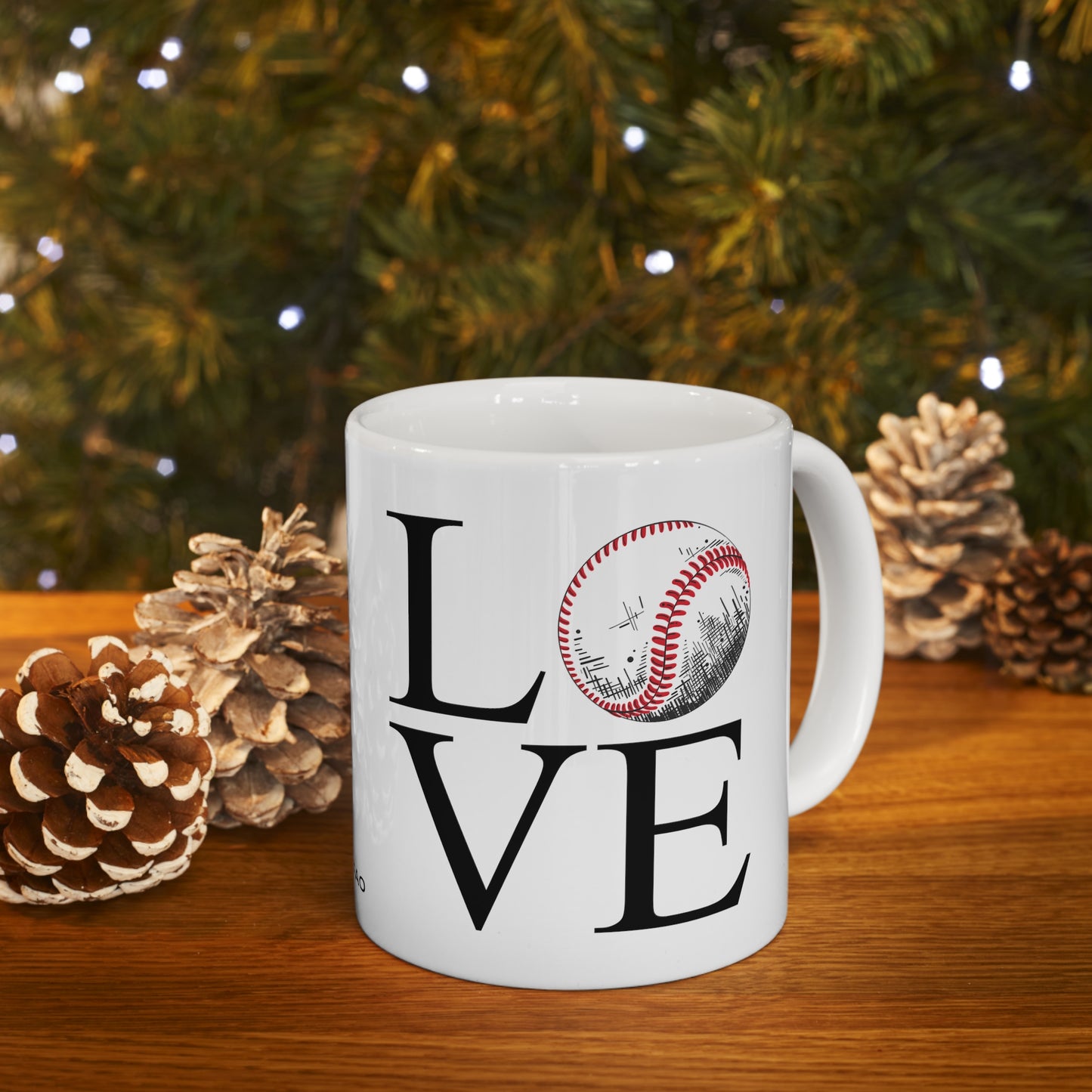 Chefao Love Baseball I, White Coffee Mug, 11oz