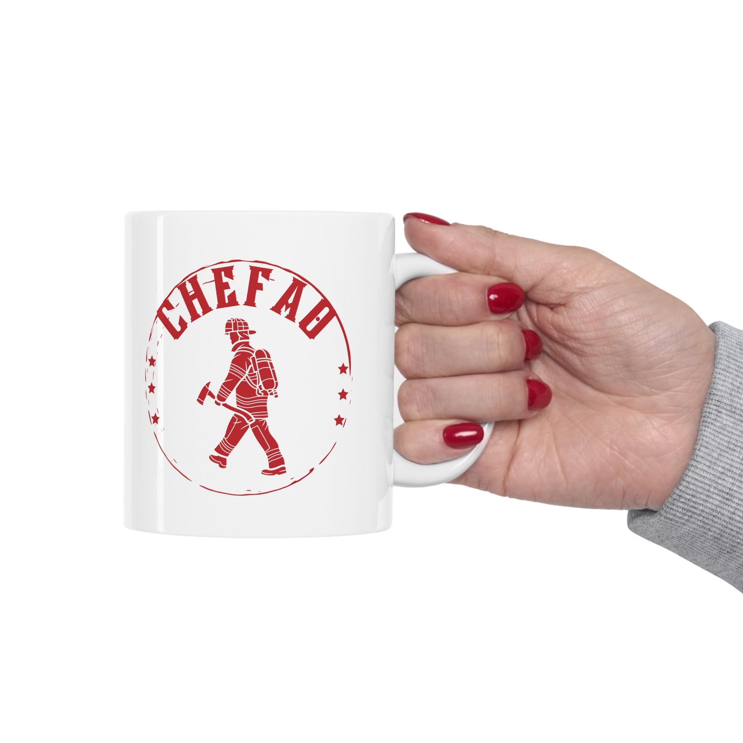 Chefao Fire I, White Coffee Mug, 11oz