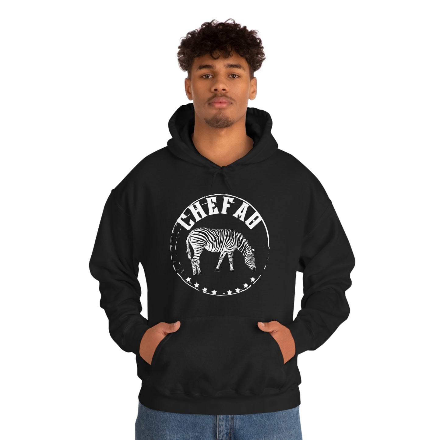 Chefao Zebra I, Unisex Heavy Blend Hooded Sweatshirt