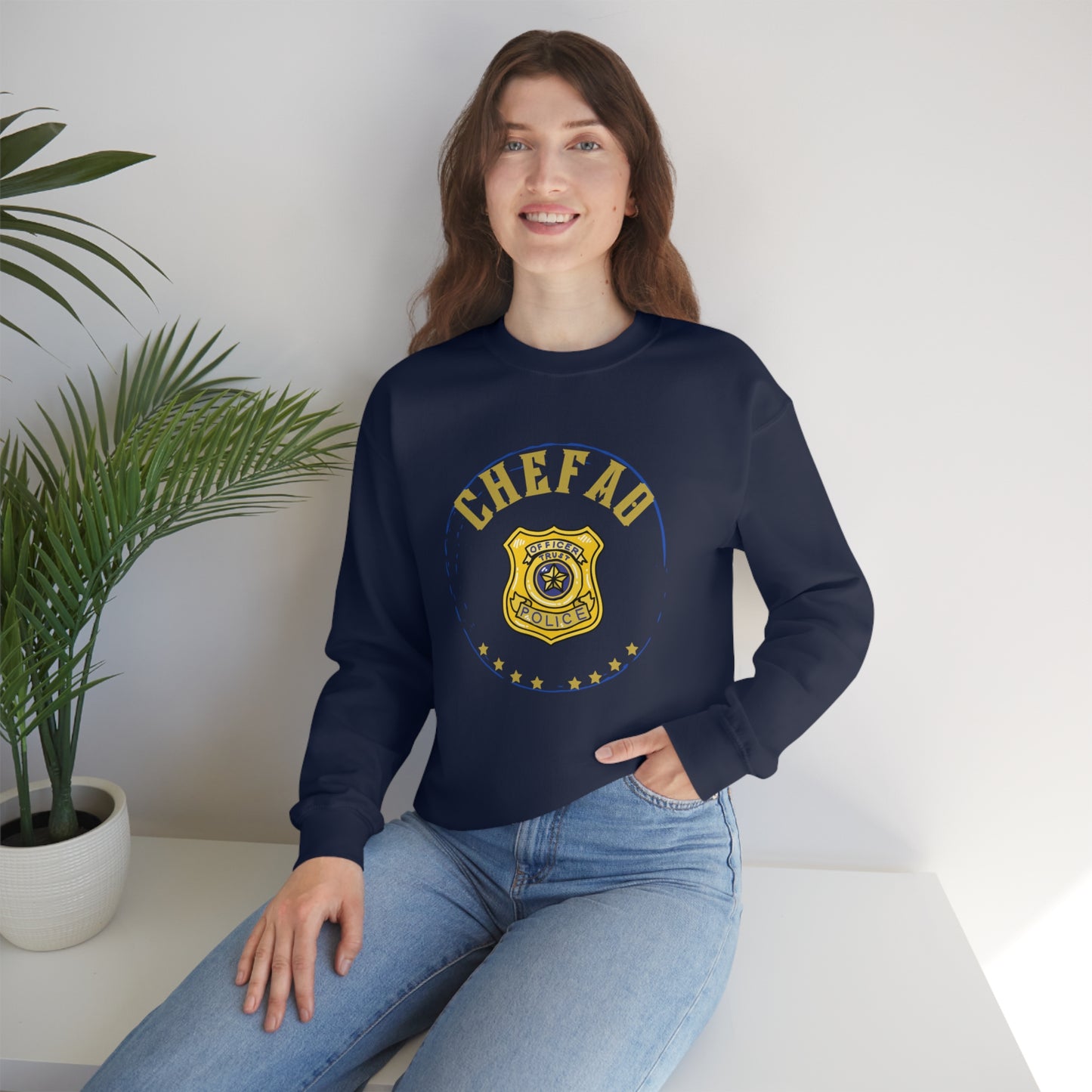 Chefao Police I, Unisex Heavy Blend Crewneck Sweatshirt