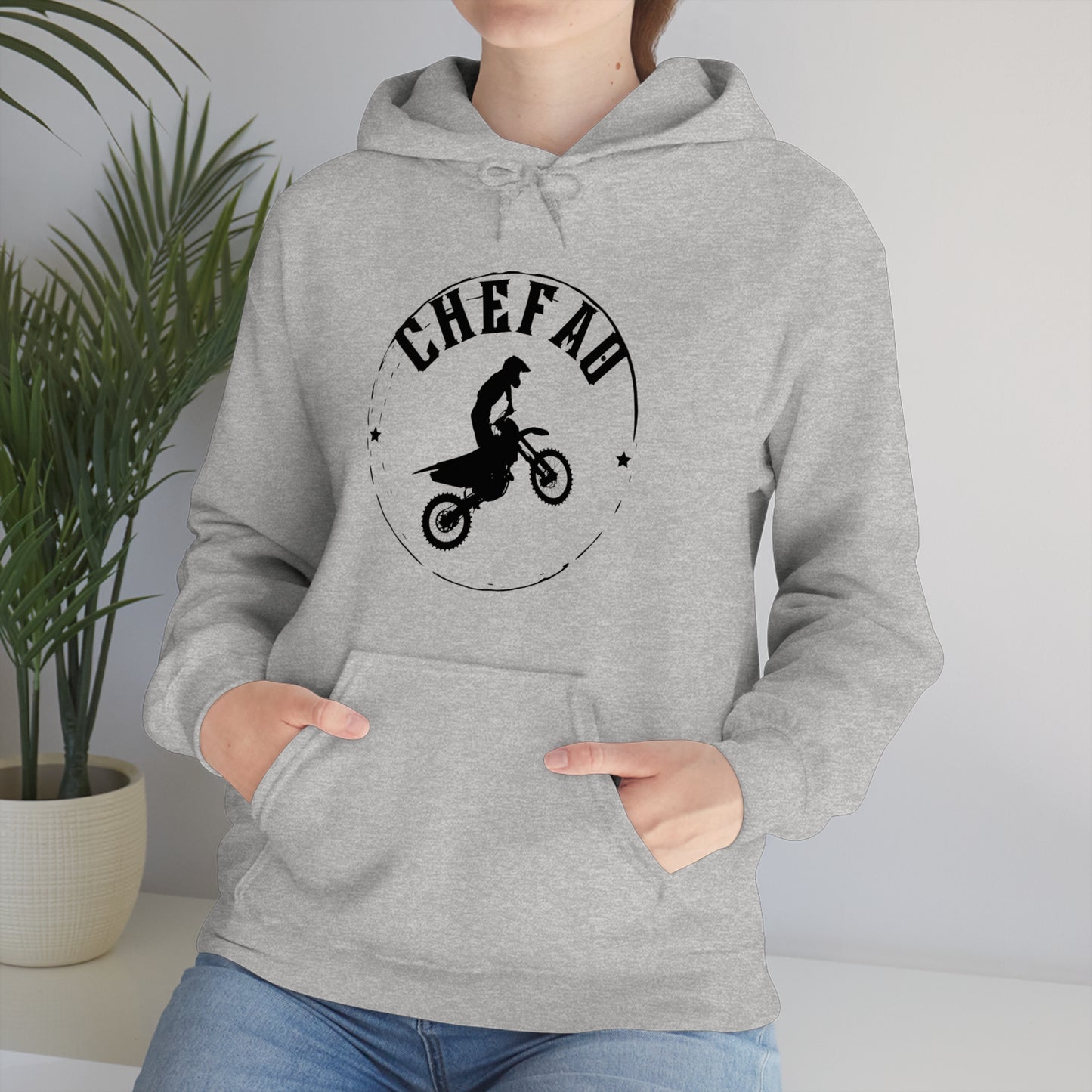 Chefao Motorcross I, Unisex Heavy Blend Hooded Sweatshirt