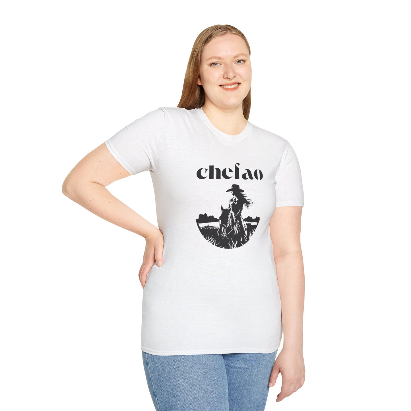 Chefao Cowgirl IV, Unisex Softstyle T-Shirt