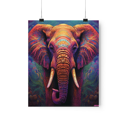 Festive Elephant, Premium Matte Vertical Posters