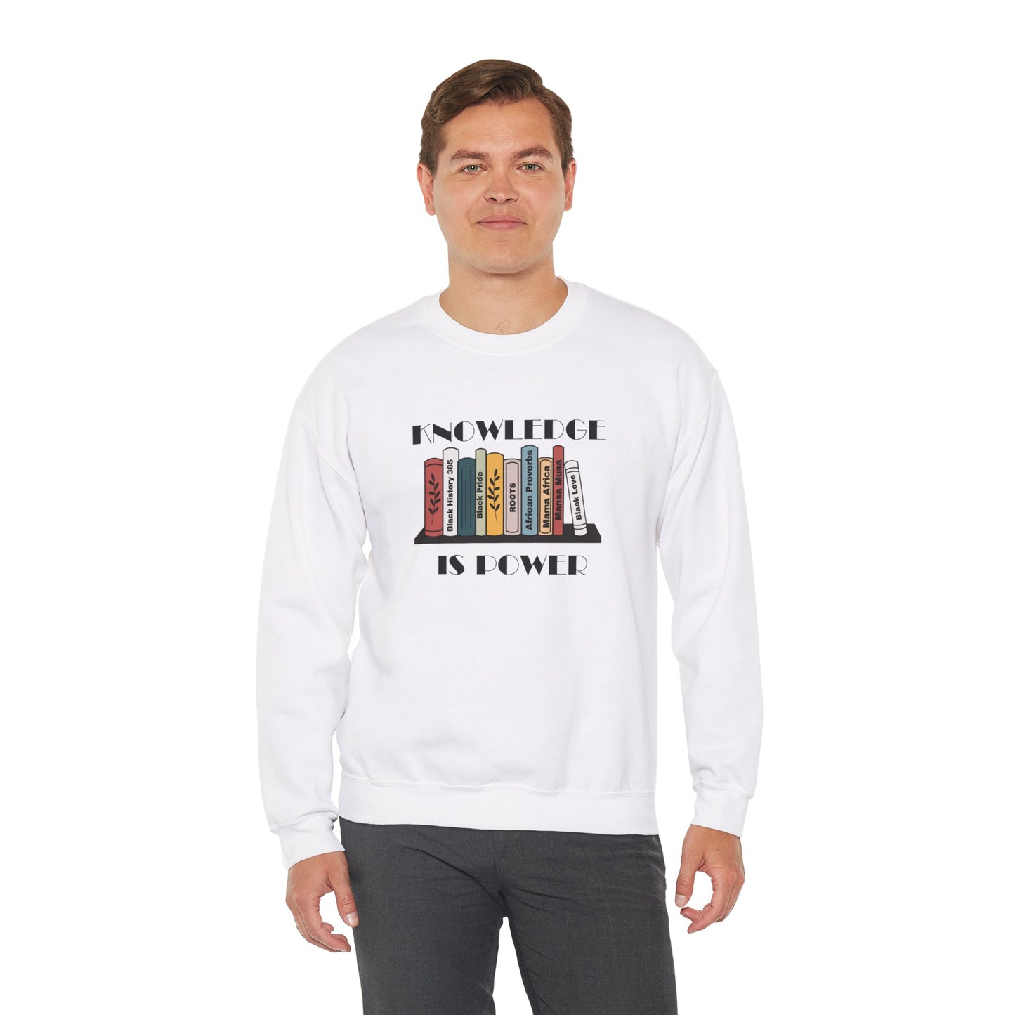 Chefao Knowledge is Power I, Unisex Heavy Blend™ Crewneck Sweatshirt