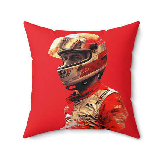 Racecar Driver, Spun Polyester Square Pillow