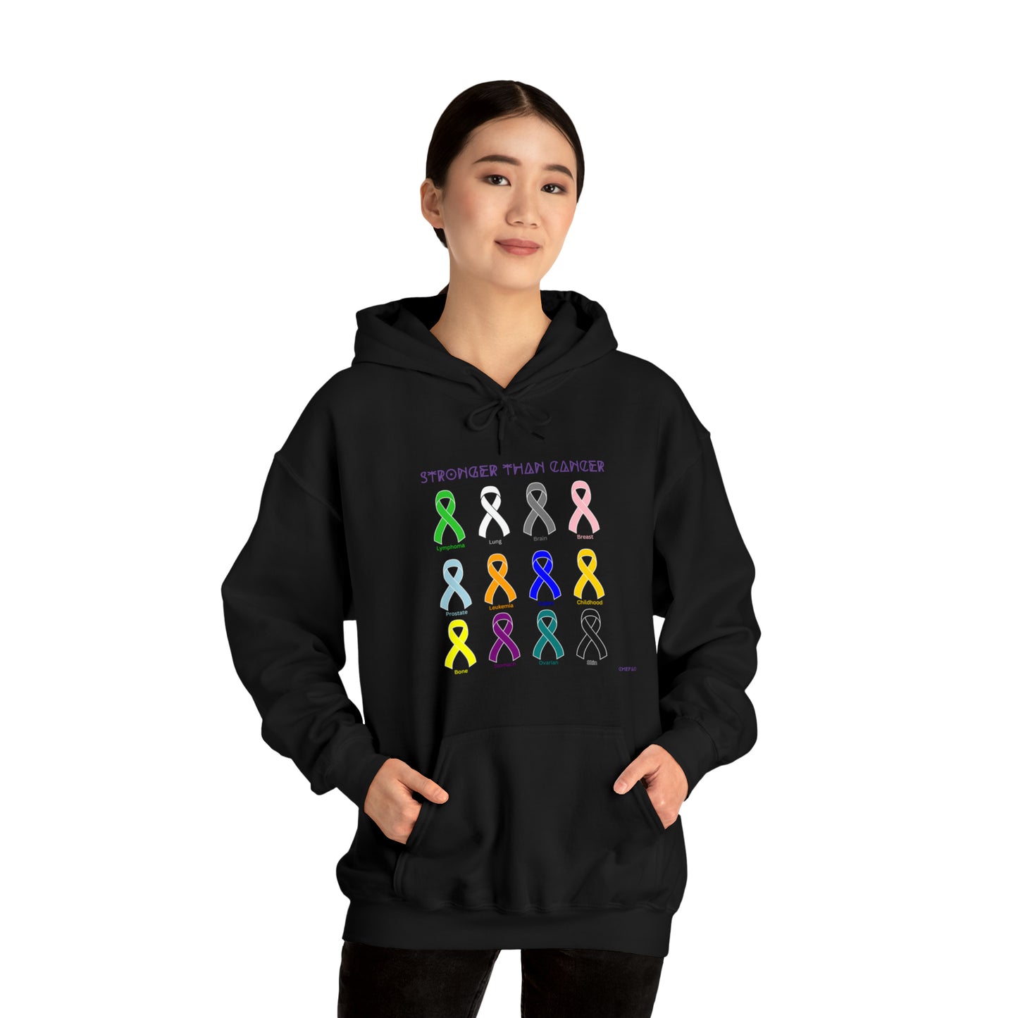 Chefao Stronger Than Cancer I, Unisex Heavy Blend™ Hooded Sweatshirt