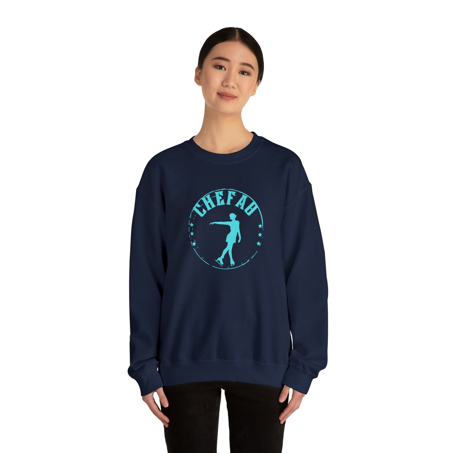 Chefao Ice Skating I, Unisex Heavy Blend Crewneck Sweatshirt