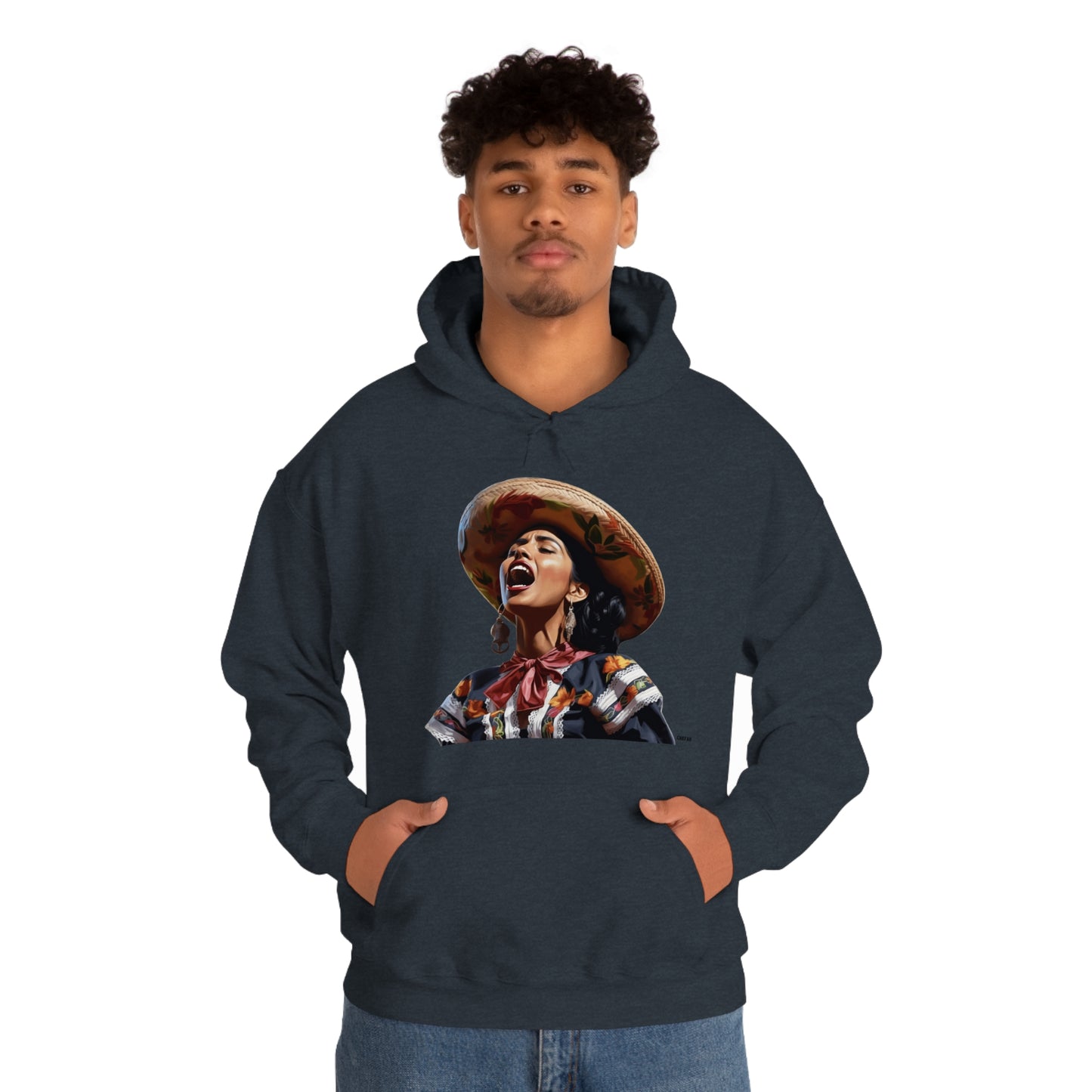 Mariachi Woman, Unisex Heavy Blend Hooded Sweatshirt