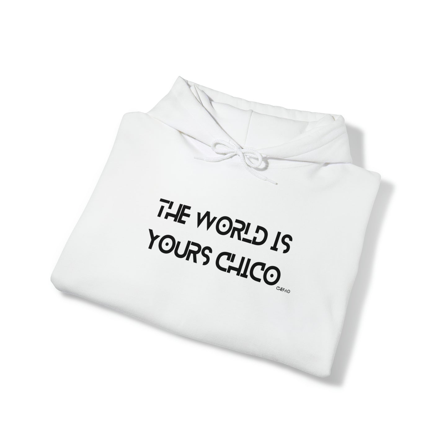 The World is Yours Chico, Unisex Heavy Blend Hooded Sweatshirt